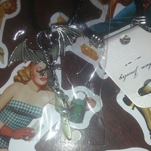 Glow in the dark Dragon Necklace | real silver